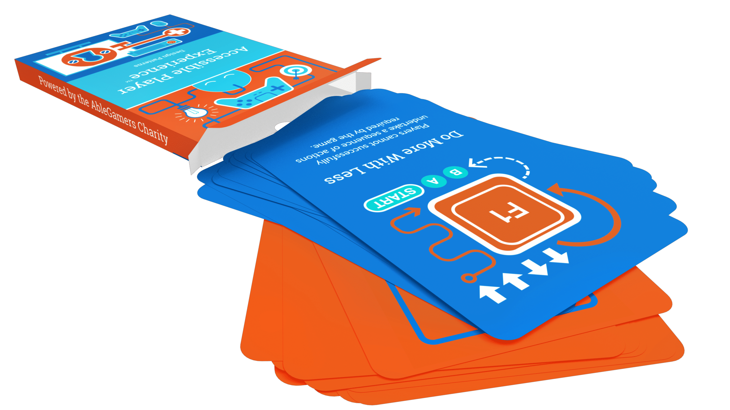 APX cards spilling out of an APX card deck box